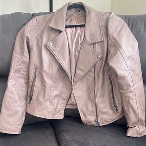 Blank NYC Blush Leather Jacket